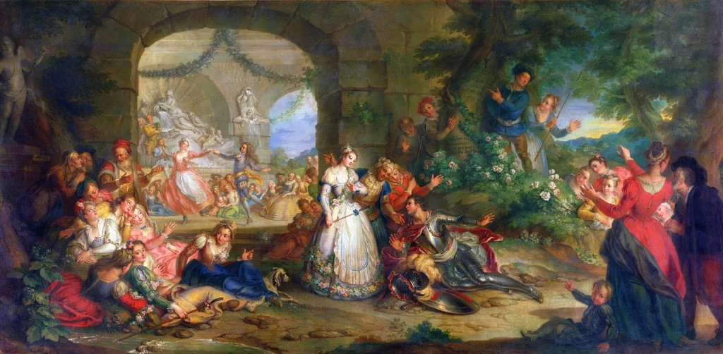 Roland viene informato dell'infedeltà di Angelique dai pastori - Musee des Beaux Arts, Nantes